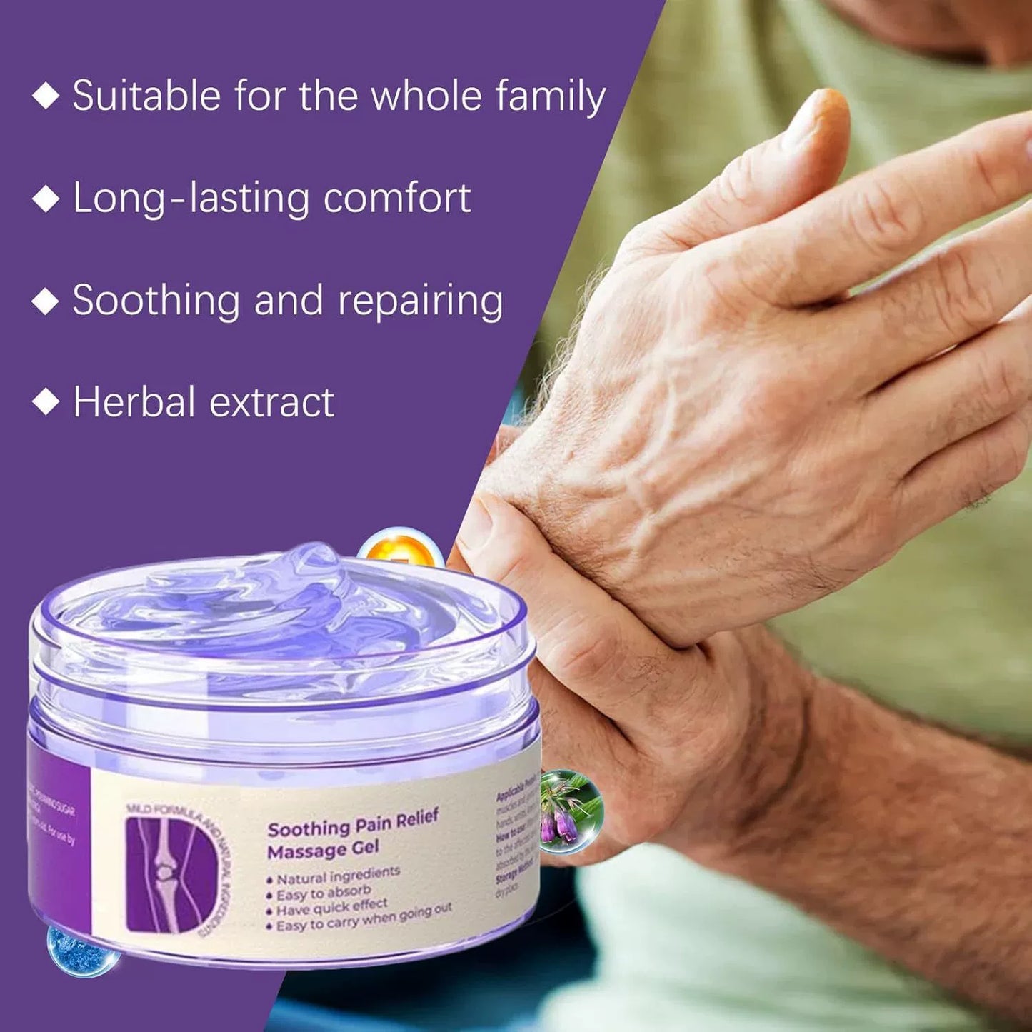 🔥Weekend welfare day🔥Joint Pain Treatment Gel – Turmeric Extract, Emu Oil, Chondroitin, & Natural Herbal Ingredients for Joint Health and Pain Treatment