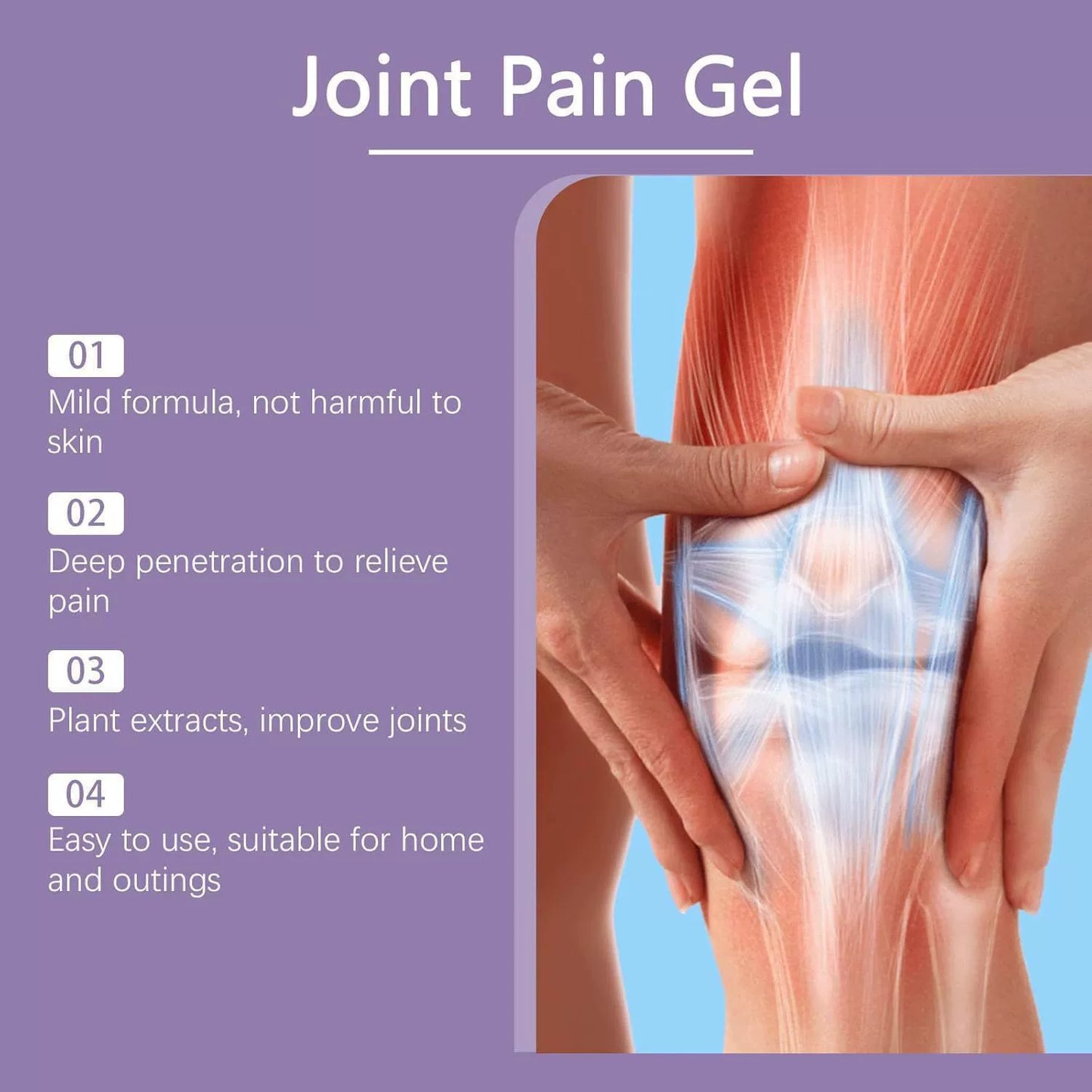 🔥Weekend welfare day🔥Joint Pain Treatment Gel – Turmeric Extract, Emu Oil, Chondroitin, & Natural Herbal Ingredients for Joint Health and Pain Treatment