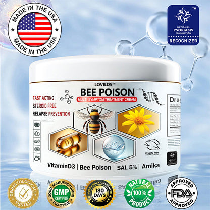 LOVILDS™✨ Bee Poison 𝑴𝒖𝒍𝒕𝒊-𝑺𝒚𝒎𝒑𝒕𝒐𝒎 𝑺𝒌𝒊𝒏 𝑻𝒓𝒆𝒂𝒕𝒎𝒆𝒏𝒕 𝑪𝒓𝒆𝒂𝒎 (👨‍⚕𝑵𝑷𝑭 𝑹𝑬𝑪𝑶𝑴𝑴𝑬𝑵𝑫𝑺)