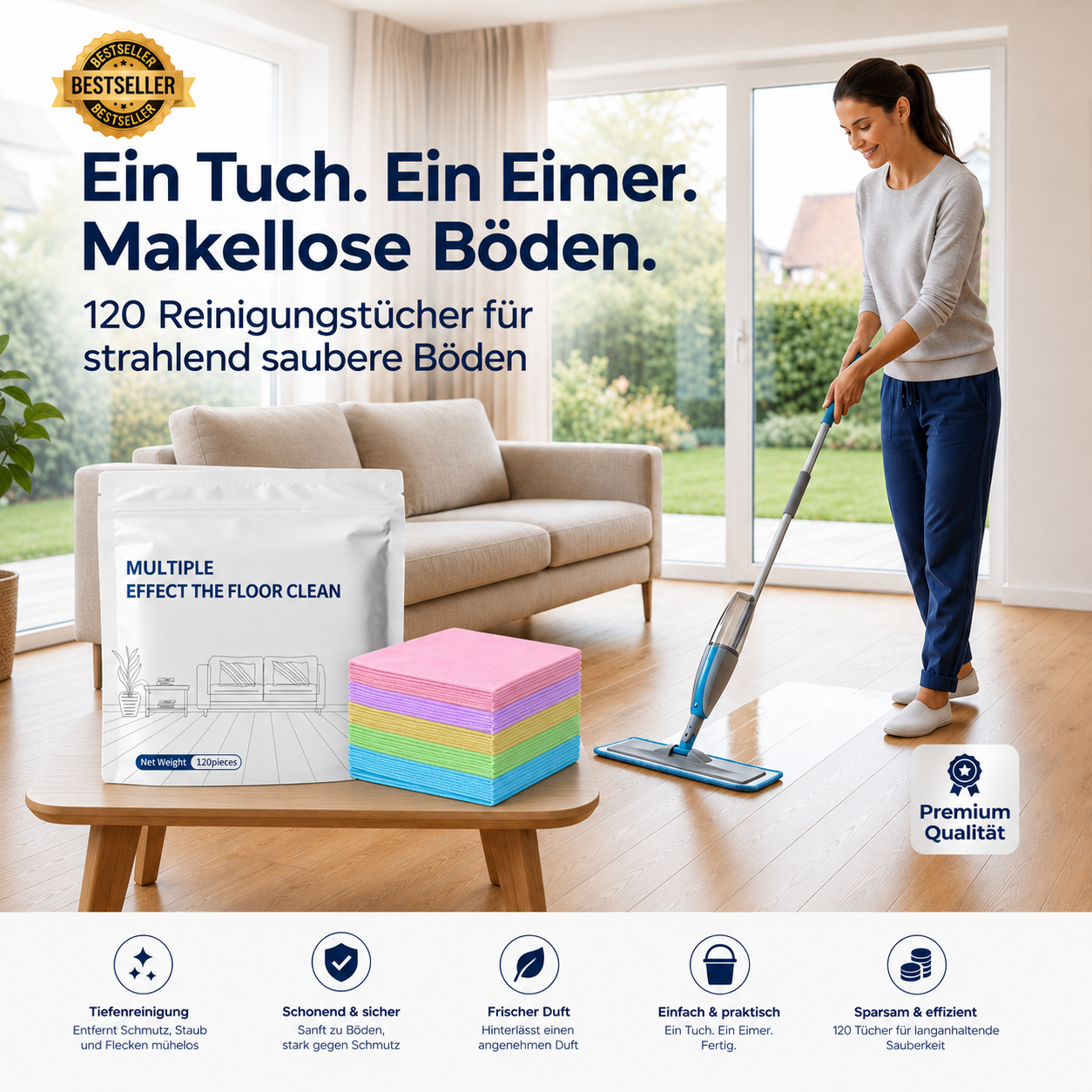 🔥Frische-Tabs für die Bodenreinigung – Kraftvolle Reinigung für verschiedenste Oberflächen in jedem Tropfen