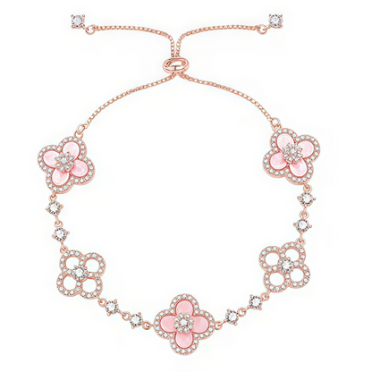 Pink Diamond Clover Bracelet